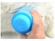 Silicone Bath Brush for Dogs and Cats with Shampoo Dispenser, Blue