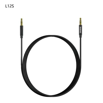 AUX laidas Dudao L12S 3.5 mm mini jack 1 m 3 kontaktų stereo, juodas