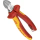 Šoninio kirpimo replės Knipex 70 06 160 T su tvirtinimo kilpa, 160 mm