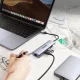 Ugreen CM266 5in1 USB šakotuvas USB-A į RJ45, 3x USB-A 3.0, micro USB, pilkas