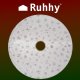 Ruhhy Christmas Tree Skirt Mat with Silver Stars, 120cm, White