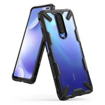 Xiaomi Redmi K30 Ringke Fusion X apsauginis dėklas, juodas