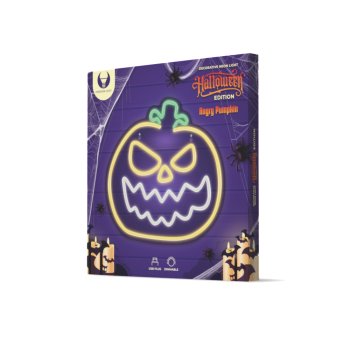 Forever Light LED Neon Evil Pumpkin Yellow-White