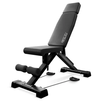 Reguliuojamas sulankstomas sporto suolelis 4Fizjo EVO, juodas/raudonas