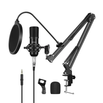 Puluz PU612B Studio Broadcast kondensatorinis mikrofonas Juodas