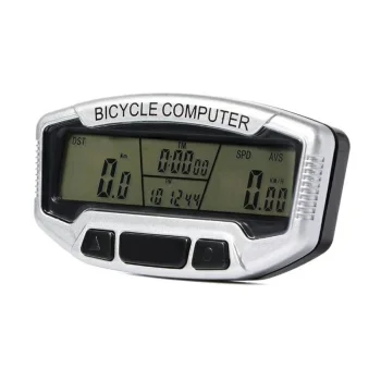 Waterproof Bicycle Computer with LCD Display, Blue Backlight