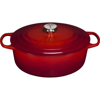 Ketaus troškintuvas Le Creuset Signature ovalus 31 cm 6.3 l, Cerise