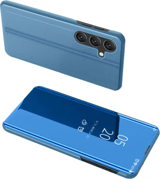 Atverčiamasis dėklas Samsung Galaxy A24 4G Clear View Case, mėlynas