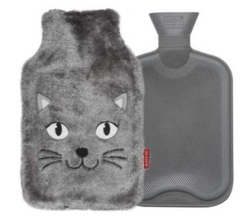 Rubber Hot Water Bottle with Cover _ Plush Kitten _ For Children