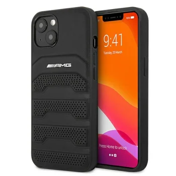 Mercedes AMG dėklas iPhone 13 mini su Debossed Lines, juodas
