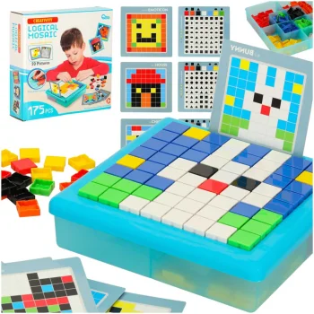 Creative Logic Puzzle and Mosaic Set, 175 Pieces