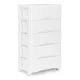 ModernHome 5-Drawer Storage Unit on Wheels, White