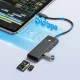 Orico PAPW3AT-U3 USB Hub with 3x USB-A 3.0 and microSD/SD Card Reader, 1.8m, Black