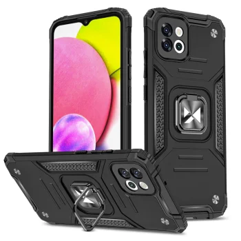Dėklas Wozinsky Ring Armor telefonui Samsung Galaxy A03 su žiedu, juodas
