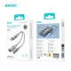 BWOO BZ67 adapteris 2in1 USB-C į 3.5mm ir USB-C PD 65W pilkas