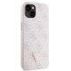 Guess Crossbody 4G Metal Logo dėklas iPhone 14 Pro Max telefonui, rožinis