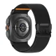 Laikrodžio dirželis Tech-Protect Nylon Clasp, Samsung Galaxy Watch Ultra 47mm, juodas
