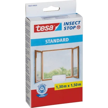 Tinklelis nuo vabzdžių langams Tesa Insect Stop Standard 1.3 x 1.5 m, baltas 55672