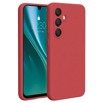 Etteri silikoninis dėklas, skirtas Samsung Galaxy S24 FE, aviečių spalvos