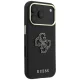 Guess dėklas Grained & Big Resin Logo, skirtas Apple iPhone 18 Pro / 17 Pro, juodas