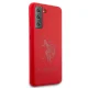 Samsung Galaxy S21+ Plus (SM-G996B) US Polo Silicone On Tone Case Cover (USHCS21MSLHRTRE), Red