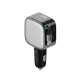 Cuktech CC903P 100W automobilinis įkroviklis su ištraukiamu USB-C laidu, pilkas