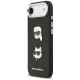 Dėklas Karl Lagerfeld iPhone Air Grained Karl & Choupette Pins, juodas