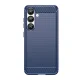 Silikoninis dėklas Carbon Case skirtas Samsung Galaxy S25 Edge, mėlynas