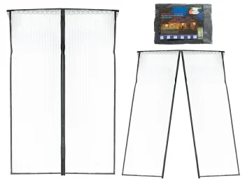 Magnetinis tinklelis durims nuo vabzdžių, 110x220 cm, juodas