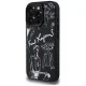 Karl Lagerfeld Grained Pattern & Logo MagSafe dėklas skirtas iPhone 16 Pro, juodas