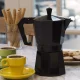 Moka Pot kavos virimo aparatas 300ml - 6 puodeliai, juodas
