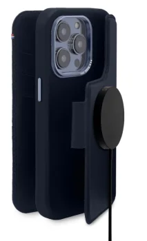 Decoded Detachable Wallet Case Leather with MagSafe with Flip  iPhone 14 Pro Max - Navy Blue