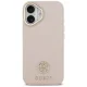 Guess Grained Strass MagSafe dėklas, skirtas iPhone 17, rožinis