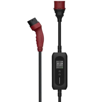 Nešiojamas elektromobilio įkroviklis Type 2 - CEE, 11kW, 6-16A, 3 fazių, 5m