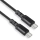 USB-C į USB-C laidas Maclean MCE492, 100W, PD, 10 Gbps, 5A, 2 m, juodas
