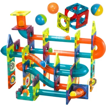 Magnetic Tiles Marble Run Building Blocks 96 pcs ISO TRADE 26468 (DAMAGED PACKAGING)