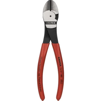 KNIPEX jėgos šoninio kirpimo replės 74 01 180, 180 mm, raudonos