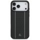 Mercedes Leather Star Pattern Stripes MagSafe Case for iPhone 17 Pro Max, Black