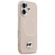 Karl Lagerfeld dėklas iPhone 17 su Choupette Pin MagSafe, rožinis