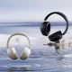 Belaidės uždedamosios ausinės Dudao X22 Max su ANC ir Bluetooth 5.4, smėlio spalvos
