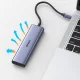 Ugreen CM511 6-in-1 USB-C šakotuvas (HDMI, 3x USB 3.0, SD/TF) - pilkas