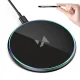 Wozinsky WLI-01Y 15W Qi belaidis įkroviklis su USB-C laidu, juodas