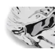 Užkandžių lėkštė Alessi Pepa LC14, 32.2 cm, 4 skyriai, sidabrinė