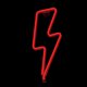 Forever Light LED neono šviesa „Žaibas“, raudona (USB / baterijos)