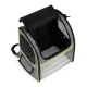 Large durable expandable pet backpack carrier for cat or dog, grey