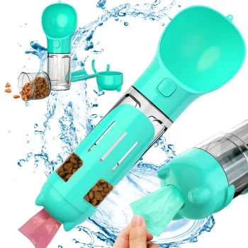 Nešiojama vandens ir maisto gertuvė šunims ir katėms 4in1, 300 ml