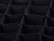 Drawer Organizer for Underwear and Socks, 16 Compartments, Black