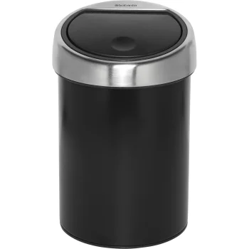 Šiukšliadėžė Brabantia Touch Bin 3 l, matinė juoda
