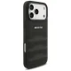 Mercedes AMG Leather Debossed Lines dėklas, skirtas iPhone 18 Pro Max / 17 Pro Max, juodas