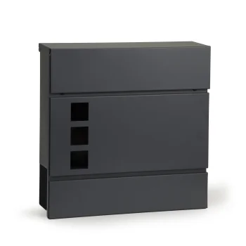 Modernhome HPB932-8 pašto dėžutė su vieta spaudai, cinkuotas plienas, antracito